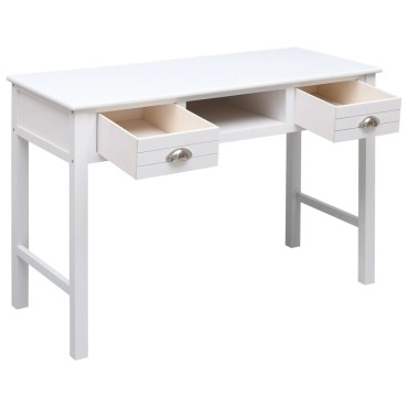 vidaXL Γραφείο Λευκό 110x45x76cm Ξύλινο 1 τεμ.