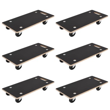 vidaXL Καρότσι Μεταφοράς 6 τμχ. Γκρι Κόντρα πλακέ