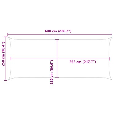 vidaXL Πανί σκιάς Άμμος 6 x 2,5 μ 100% Πολυέστερ Οξφόρδη