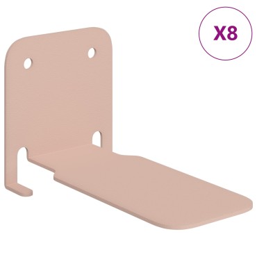 vidaXL Αόρατο Επικαθήμενο Ράφι 8 τεμ. Ροζ 6x11x6,5 εκ