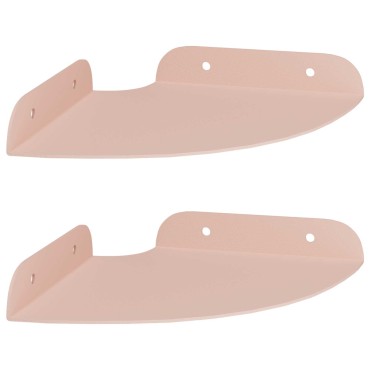 vidaXL Floating Ράφι Γωνίας Γωνιακή βάση 2 τεμ. Ροζ 15x15x2cm