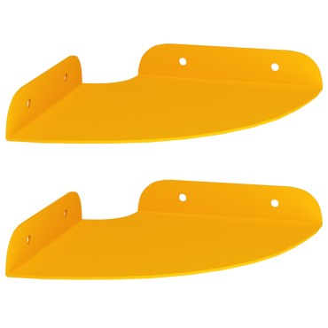 vidaXL Floating Ράφι Γωνίας Γωνιακή βάση 2 τεμ. Χαμομηλί κίτρινο 15x15x2cm
