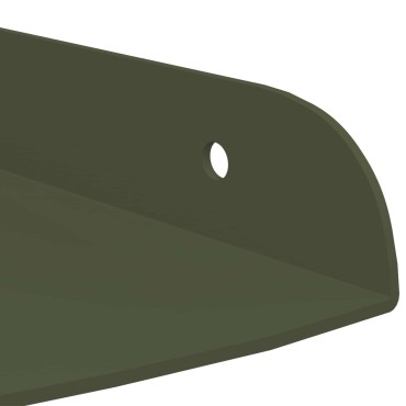 vidaXL Floating Ράφι Γωνίας Γωνιακή βάση 4 τεμ. Ελιά Πράσινη 15x15x2cm