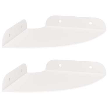vidaXL Floating Ράφι Γωνίας Γωνιακή βάση 2 τεμ. Λευκός 15x15x2cm
