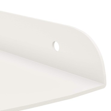 vidaXL Floating Ράφι Γωνίας 2 τεμ. Λευκός 15x15x2cm