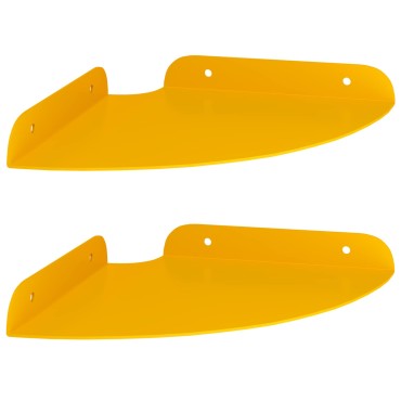 vidaXL Floating Ράφι Γωνίας Γωνιακή βάση 2 τεμ. Χαμομηλί κίτρινο 18x18x2cm