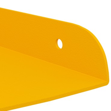 vidaXL Floating Ράφι Γωνίας Γωνιακή βάση 4 τεμ. Χαμομηλί κίτρινο 24x24x2cm