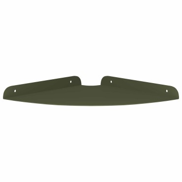 vidaXL Floating Ράφι Γωνίας Γωνιακή βάση 2 τεμ. Ελιά Πράσινη 24x24x2cm