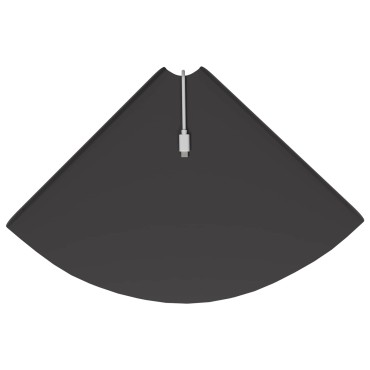 vidaXL Floating Ράφι Γωνίας 4 τεμ. Μαύρο 30x30x2cm