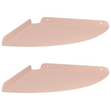 vidaXL Floating Ράφι Γωνίας Γωνιακή βάση 2 τεμ. Ροζ 30x30x2cm