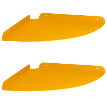 vidaXL Floating Ράφι Γωνίας Γωνιακή βάση 2 τεμ. Χαμομηλί κίτρινο 30x30x2cm