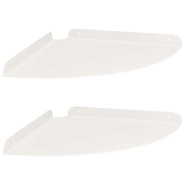 vidaXL Floating Ράφι Γωνίας Γωνιακή βάση 2 τεμ. Λευκός 30x30x2cm