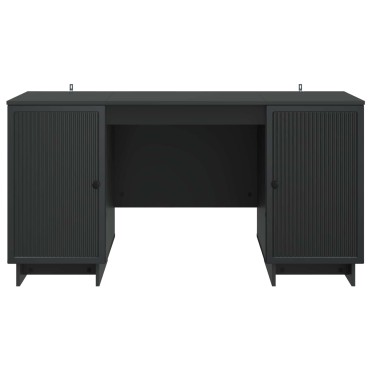 vidaXL Γραφείο Μαύρο Επεξεργασμένο Ξύλο 142,5x50x75cm 1 τεμ.