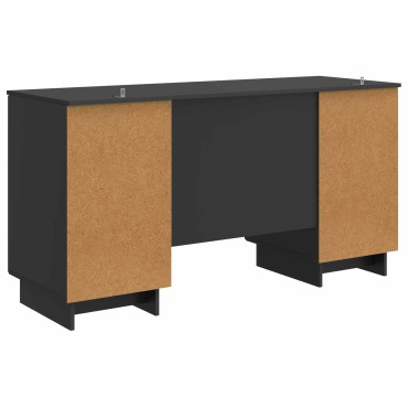 vidaXL Γραφείο Μαύρο Επεξεργασμένο Ξύλο 142,5x50x75cm 1 τεμ.