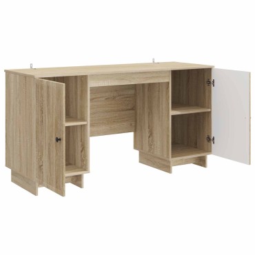 vidaXL Γραφείο Sonoma Δρυς Επεξεργασμένο Ξύλο 142,5x50x75cm 1 τεμ.