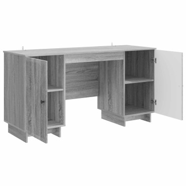 vidaXL Γραφείο Γκρι Sonoma Επεξεργασμένο Ξύλο 142,5x50x75cm 1 τεμ.