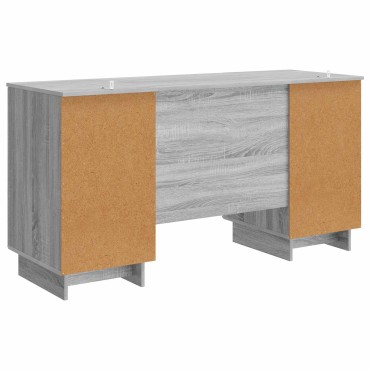 vidaXL Γραφείο Γκρι Sonoma Επεξεργασμένο Ξύλο 142,5x50x75cm 1 τεμ.