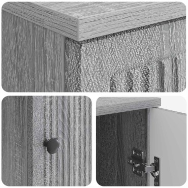 vidaXL Γραφείο Γκρι Sonoma Επεξεργασμένο Ξύλο 142,5x50x75cm 1 τεμ.