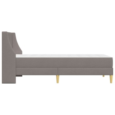 vidaXL Σκελετός κρεβατιού με στρώμα Taupe 80x 200cm Πολυεστέρας