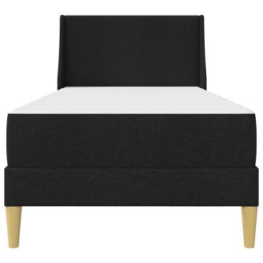 vidaXL Σκελετός κρεβατιού με στρώμα Μαύρο 90 x 190 cm Πολυεστέρας