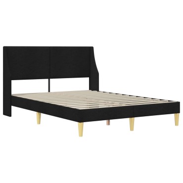 vidaXL Σκελετός κρεβατιού με στρώμα Μαύρο 160 x 200 cm Πολυεστέρας