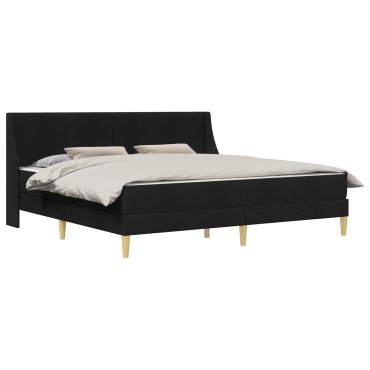 vidaXL Σκελετός κρεβατιού με στρώμα Μαύρο 180x200cm Πολυεστέρας