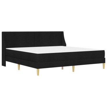 vidaXL Σκελετός κρεβατιού με στρώμα Μαύρο 180x200cm Πολυεστέρας