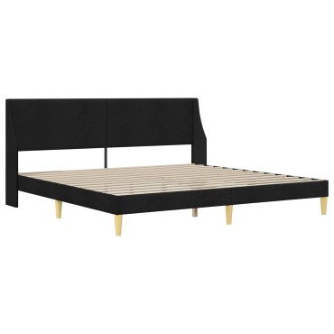 vidaXL Σκελετός κρεβατιού με στρώμα Μαύρο 180x200cm Πολυεστέρας
