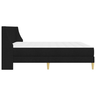 vidaXL Σκελετός κρεβατιού με στρώμα Μαύρο 180x200cm Πολυεστέρας