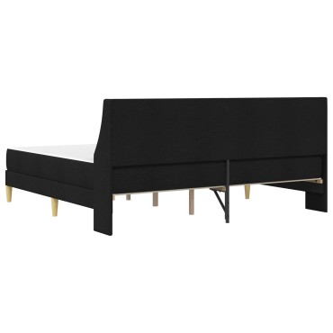 vidaXL Σκελετός κρεβατιού με στρώμα Μαύρο 180x200cm Πολυεστέρας