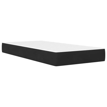 vidaXL Σκελετός κρεβατιού με στρώμα Μαύρο 90 x 200 cm Βελούδο