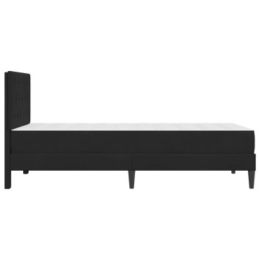 vidaXL Σκελετός κρεβατιού με στρώμα Μαύρο 90 x 200 cm Βελούδο