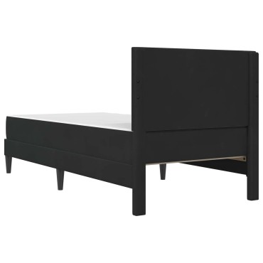 vidaXL Σκελετός κρεβατιού με στρώμα Μαύρο 100 x 200 cm Βελούδο