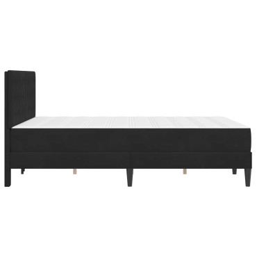 vidaXL Σκελετός κρεβατιού με στρώμα Μαύρο 140 x 190 cm Βελούδο