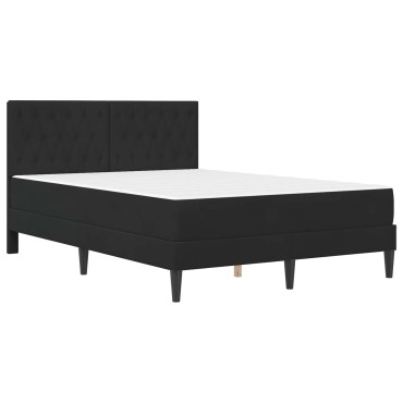 vidaXL Σκελετός κρεβατιού με στρώμα Μαύρο 140x200cm Βελούδο