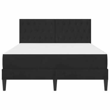 vidaXL Σκελετός κρεβατιού με στρώμα Μαύρο 140x200cm Βελούδο