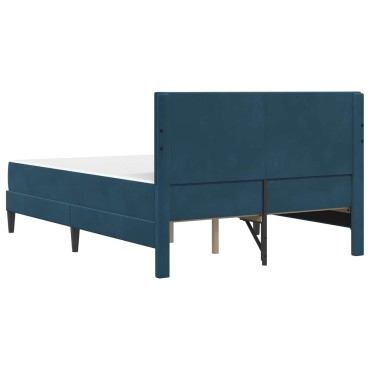 vidaXL Σκελετός κρεβατιού με στρώμα Μπλε 140 x 200 cm Βελούδο