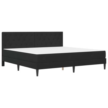 vidaXL Σκελετός κρεβατιού με στρώμα Μαύρο 180 x 200 cm Βελούδο
