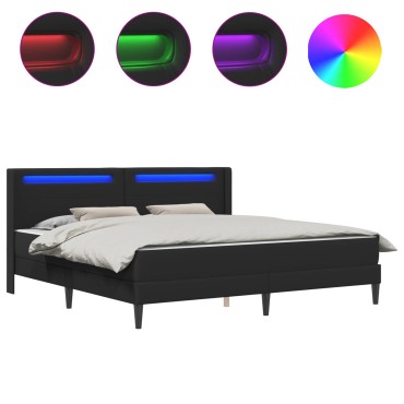 vidaXL Σκελετός κρεβατιού με στρώμα 180x200cm Μαύρο