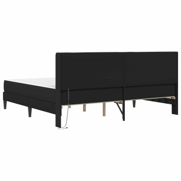vidaXL Σκελετός κρεβατιού με στρώμα 180x200cm Μαύρο