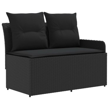 vidaXL Σύνολα επίπλων 4 τεμ. Μαύρο Ράτα PE 90x90x68cm