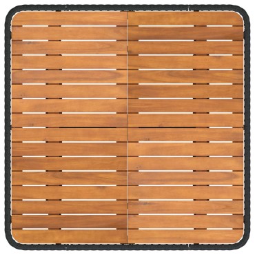 vidaXL Σύνολα επίπλων 4 τεμ. Μαύρο Ράτα PE 90x90x68cm