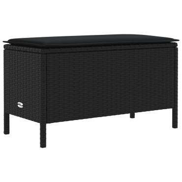 vidaXL Σύνολα επίπλων 5 τεμ. Μαύρο Ράτα PE 90x90x68 cm