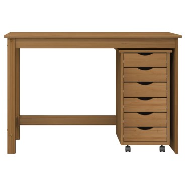 vidaXL Σετ Γραφείου και Κινητού Ντουλαπιού MOSS 2 pcs Μέλι Καφέ