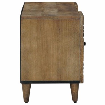 vidaXL Ντουλάπι TV Καφέ 105x33x46cm Στερεό ξύλο μάνγκο 1 τεμ.