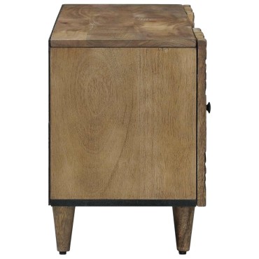 vidaXL Ντουλάπι TV Καφέ 105x33,5x46cm Στερεό ξύλο μάνγκο 1 τεμ.