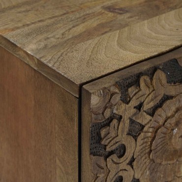 vidaXL Ντουλάπι Μπάνιου Καφέ 38x33,5x58cm Στερεό ξύλο μάνγκο