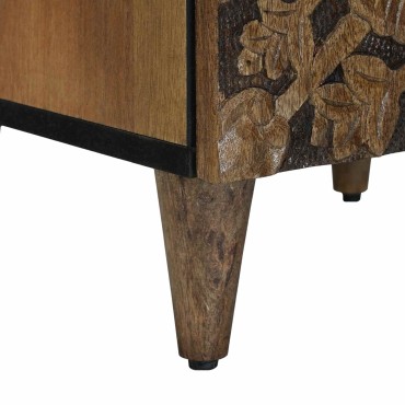 vidaXL Ντουλάπι Μπάνιου Καφέ 38x33,5x58cm Στερεό ξύλο μάνγκο