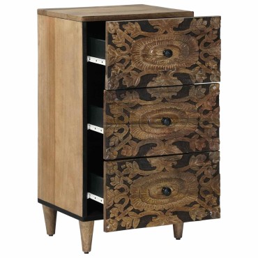 vidaXL Πλαϊνό γραφείο Καφέ 40x33,5x75cm Στερεό ξύλο μάνγκο