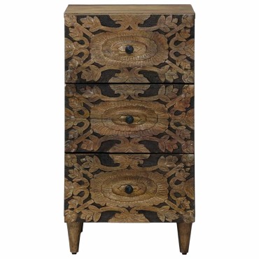 vidaXL Πλαϊνό γραφείο Καφέ 40x33x75cm Στερεό ξύλο μάνγκο